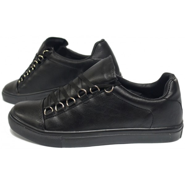 Heren Zwarte Lage Sneaker Heren Zwarte Lage Sneaker